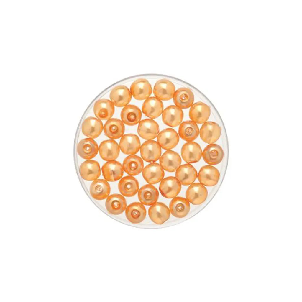 Bohemia Glass Bead 4mm Wax 75pcs, Golden Shadow