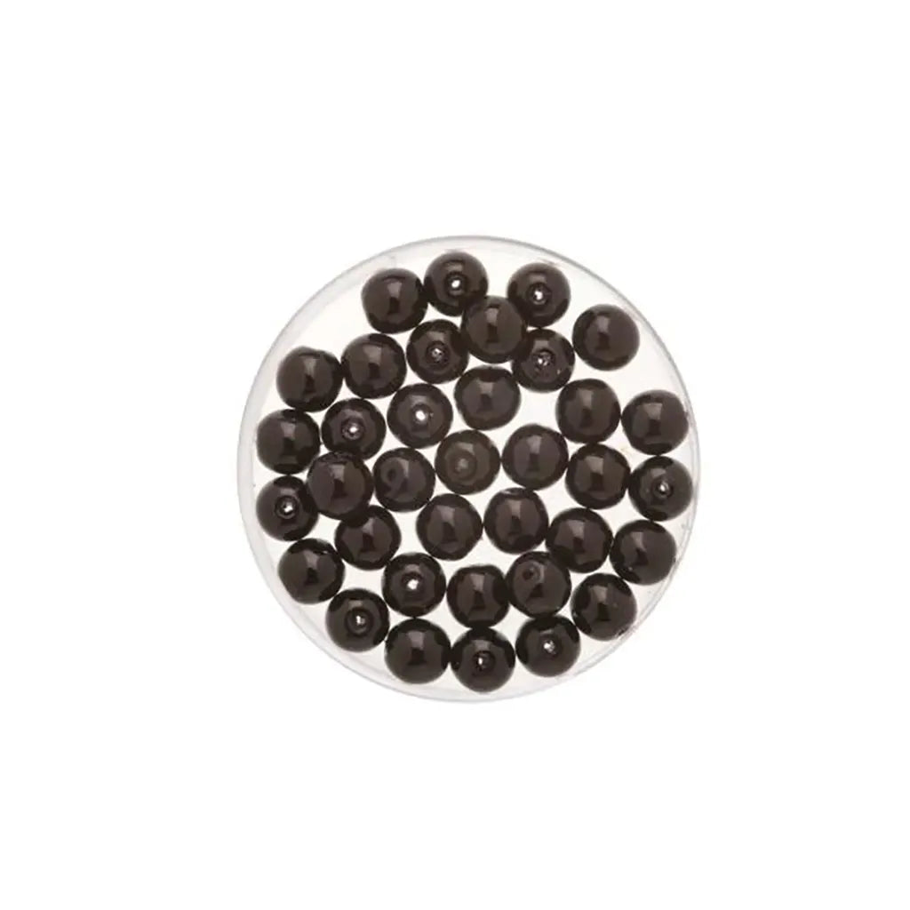 Bohemia Glass Bead 4mm Wax 75pcs, Jet