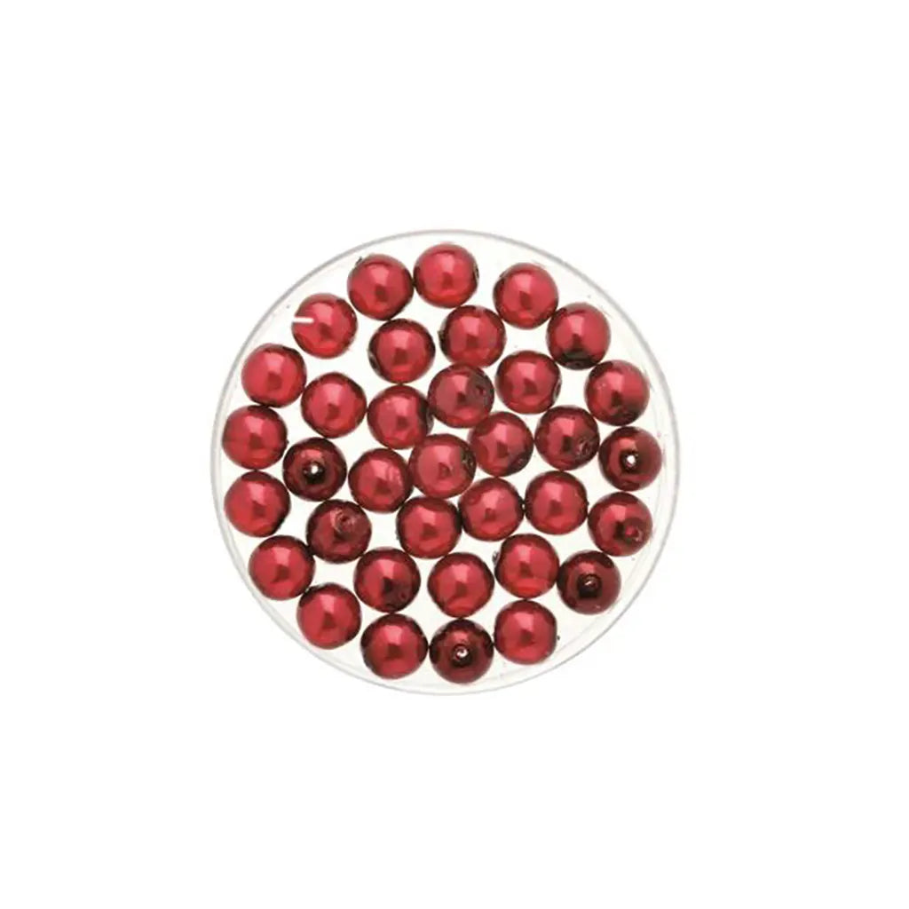Bohemia Glass Bead 4mm Wax 75pcs, Siam
