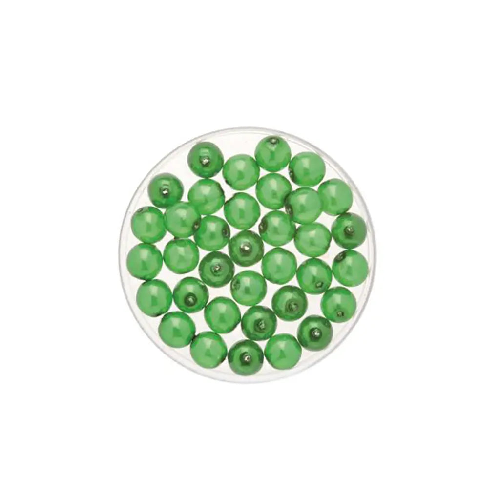 Bohemia Glass Bead 6mm Wax 50pcs, Peridot