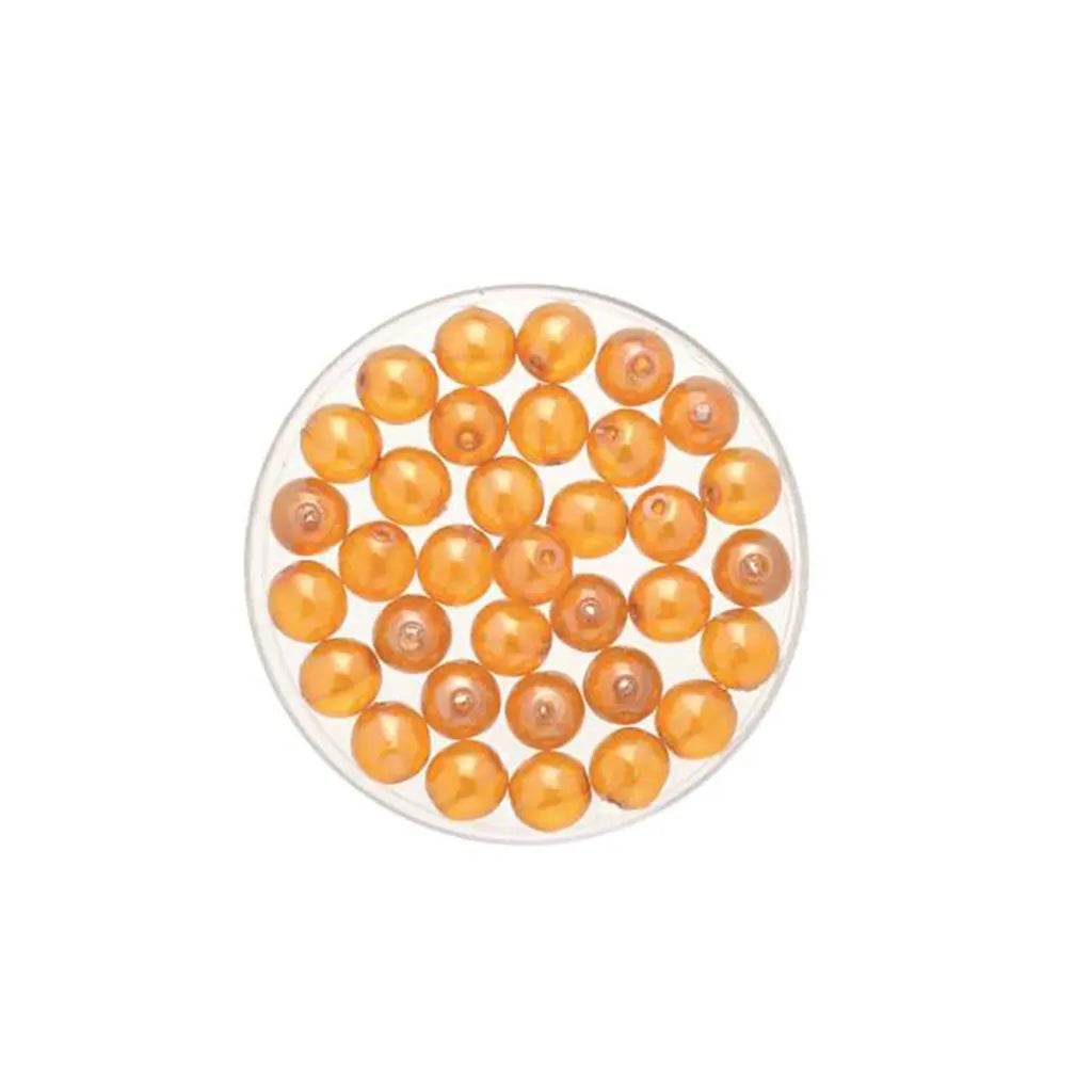 Bohemia Glass Bead 6mm Wax 50pcs, Topaz