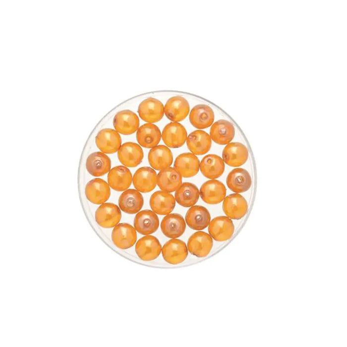 Bohemia Glass Bead 6mm Wax 50pcs, Topaz