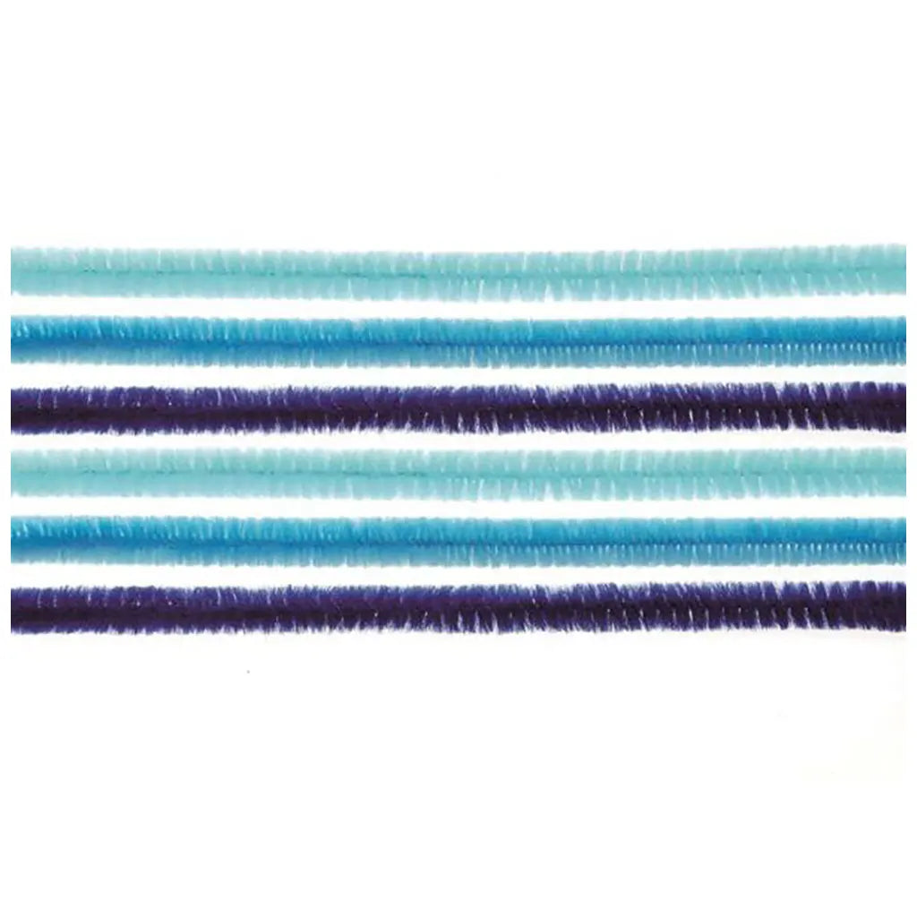 Pipe Cleaner Blue Mix 50cm 10pcs