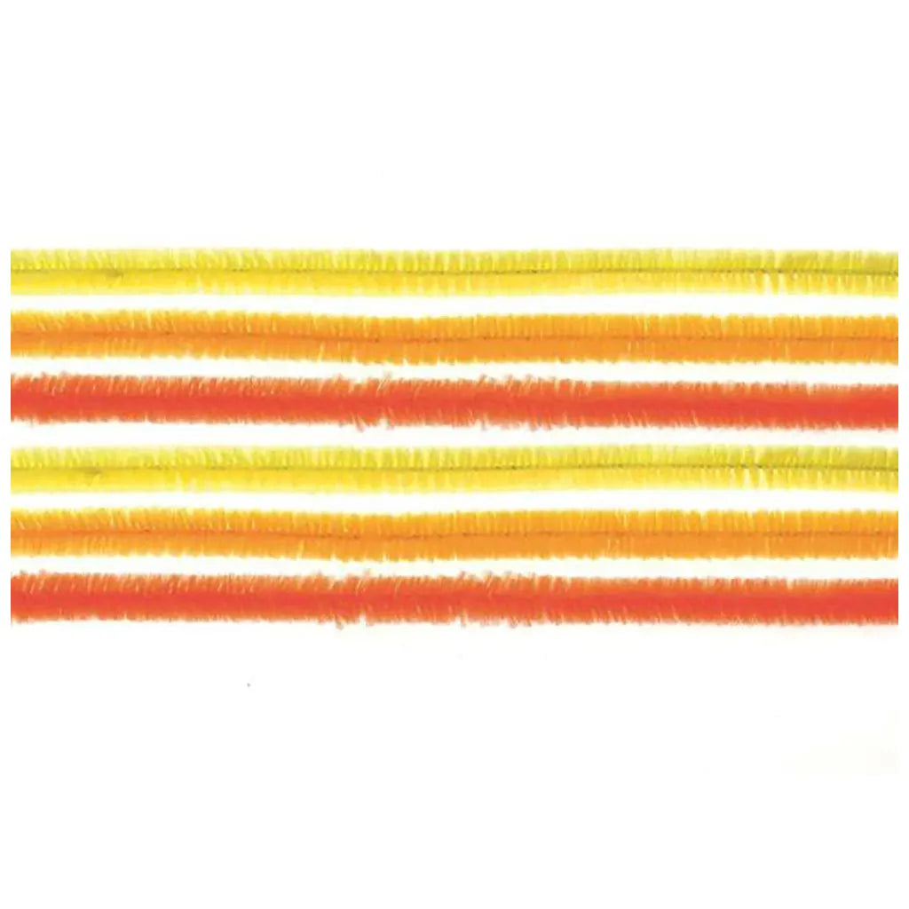 Pipe Cleaner Yellow Mix 50cm 10pcs