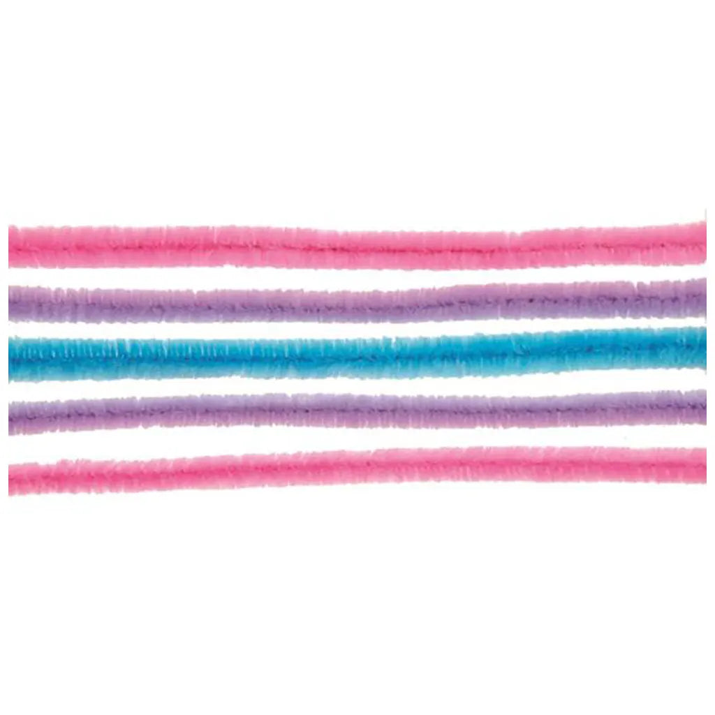Pipe Cleaner Mix 10pcs, 50cm Pink / Lilac / Light Blue