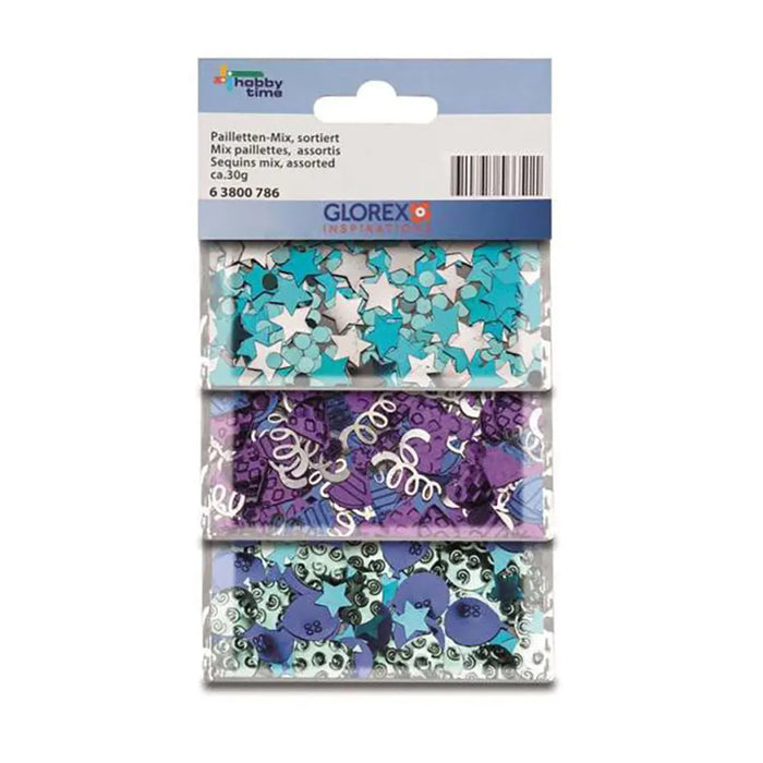 Sequins Mix Blue/Turquoise Assorted 30G