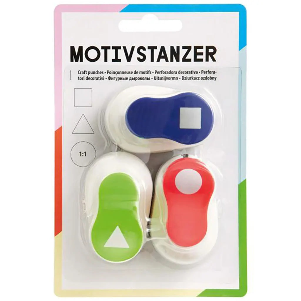 Craft Punch "all-year-around" Set of 3 Lily/Spiral/Curl