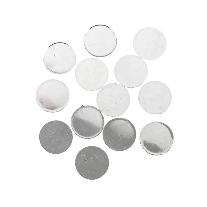Deco Stones Round Mirror 30pcs Silver
