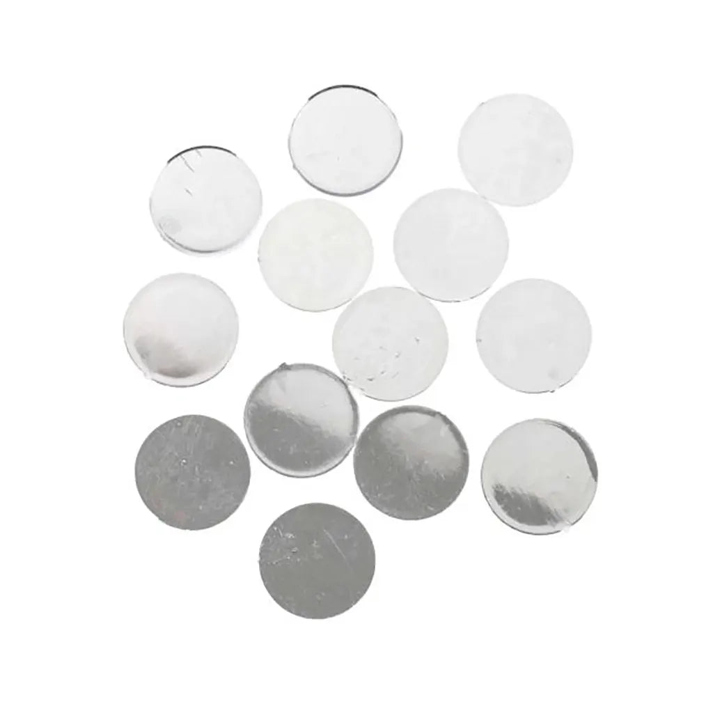 Deco Stones Round Mirror 30pcs Silver