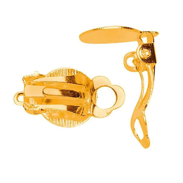 Ear Clips With Eye 2pcs 11mm Gold