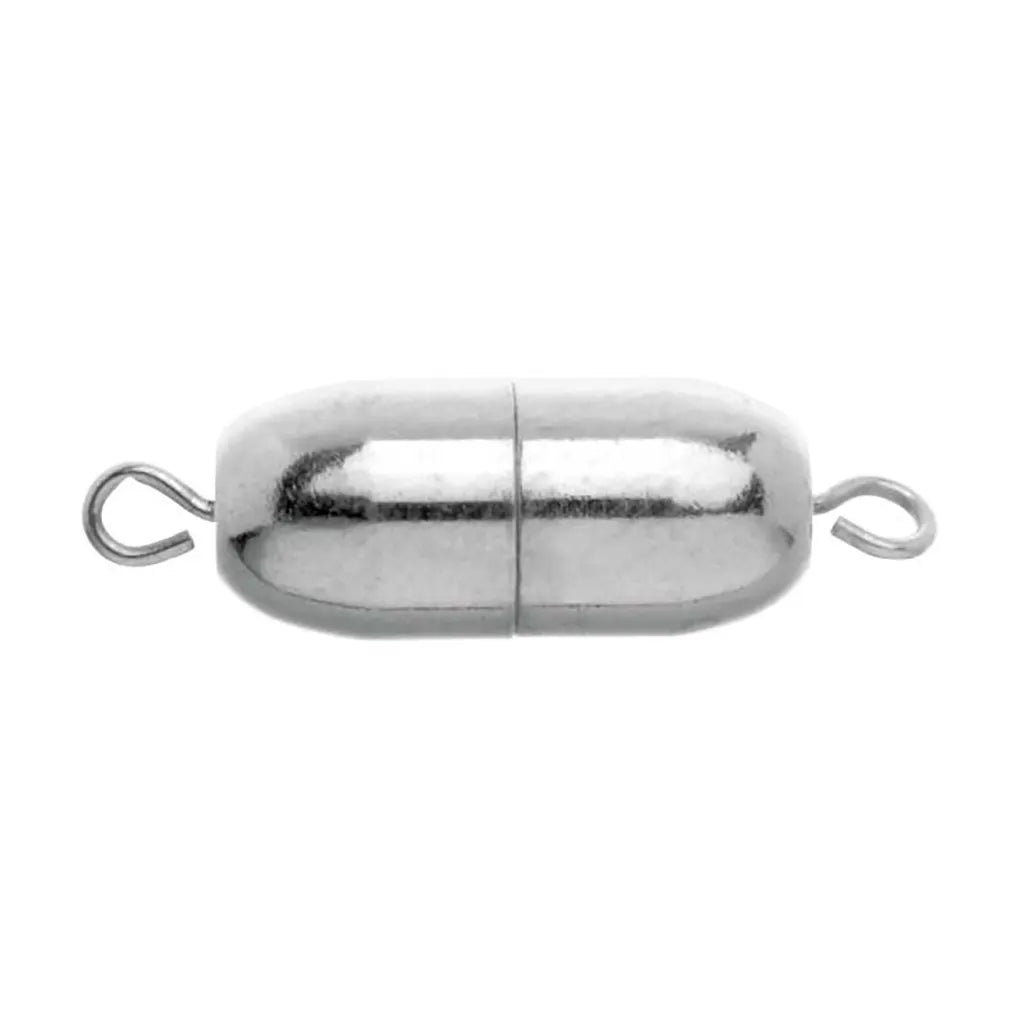 Magnetic Clasp Oval 1pc 12X6mm Silver