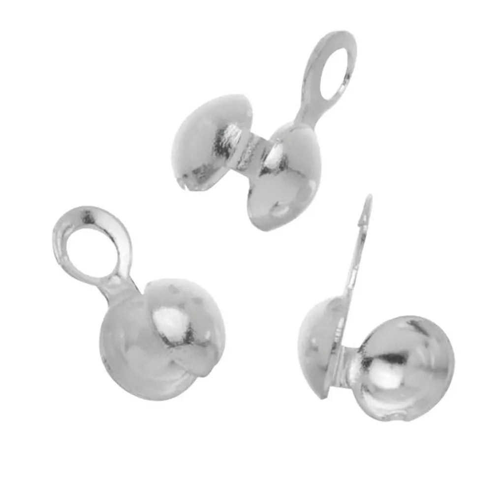 Crimp Calotte 4pcs 5mm Silver