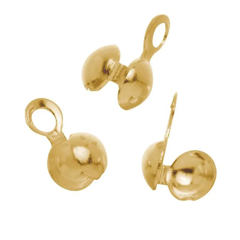 Crimp Calotte 4pcs 5mm Gold