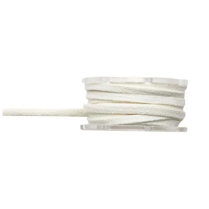 Velvet Leather Ribbon Flat 3mm Roll 2M Beige