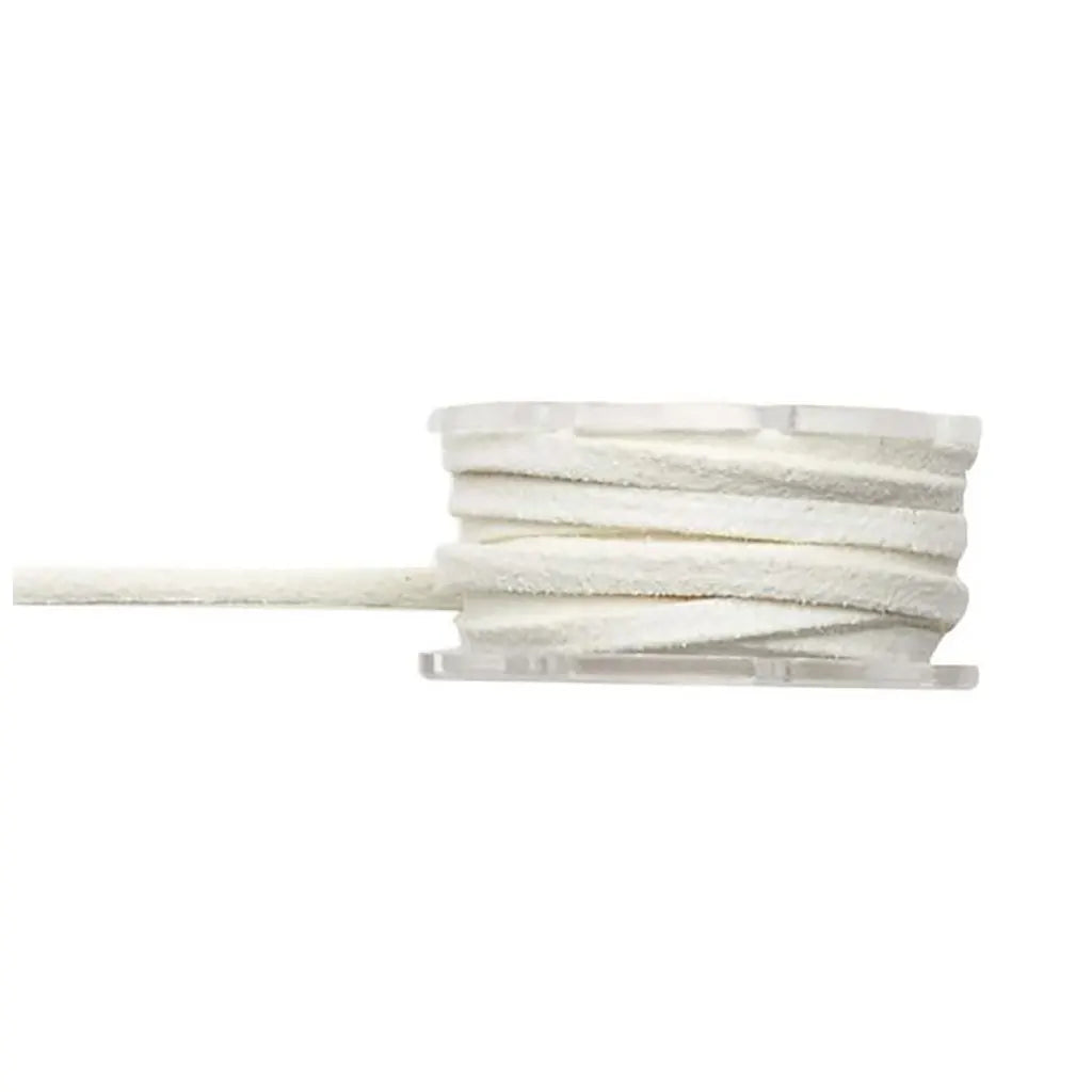 Velvet Leather Ribbon Flat 3mm Roll 2M Beige