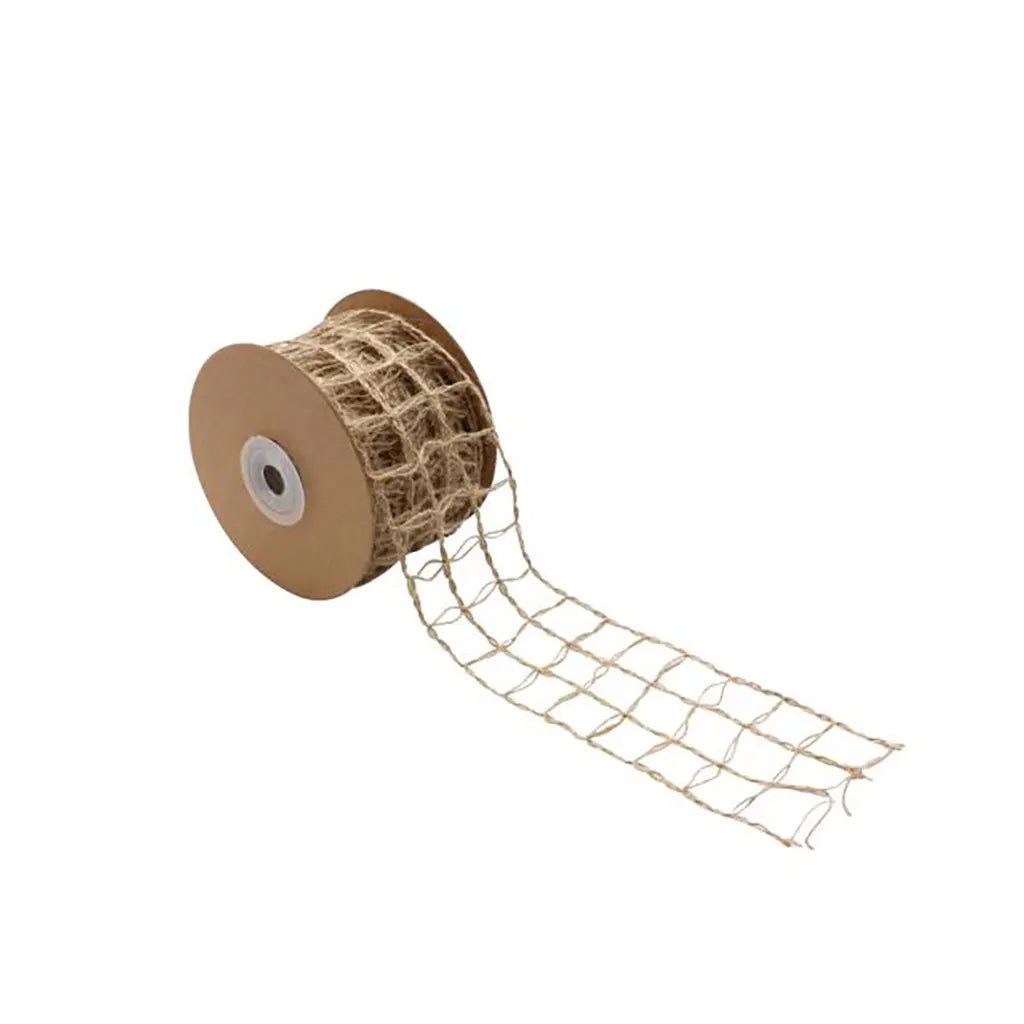 Jute Ribbon with Wire 5X500cm, Natural