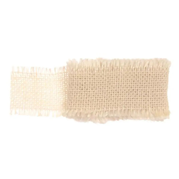 Jute Ribbon 40mm 1m, Cream