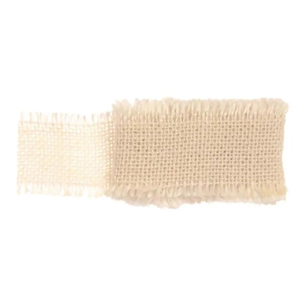 Jute Ribbon 40mm 1m, Cream
