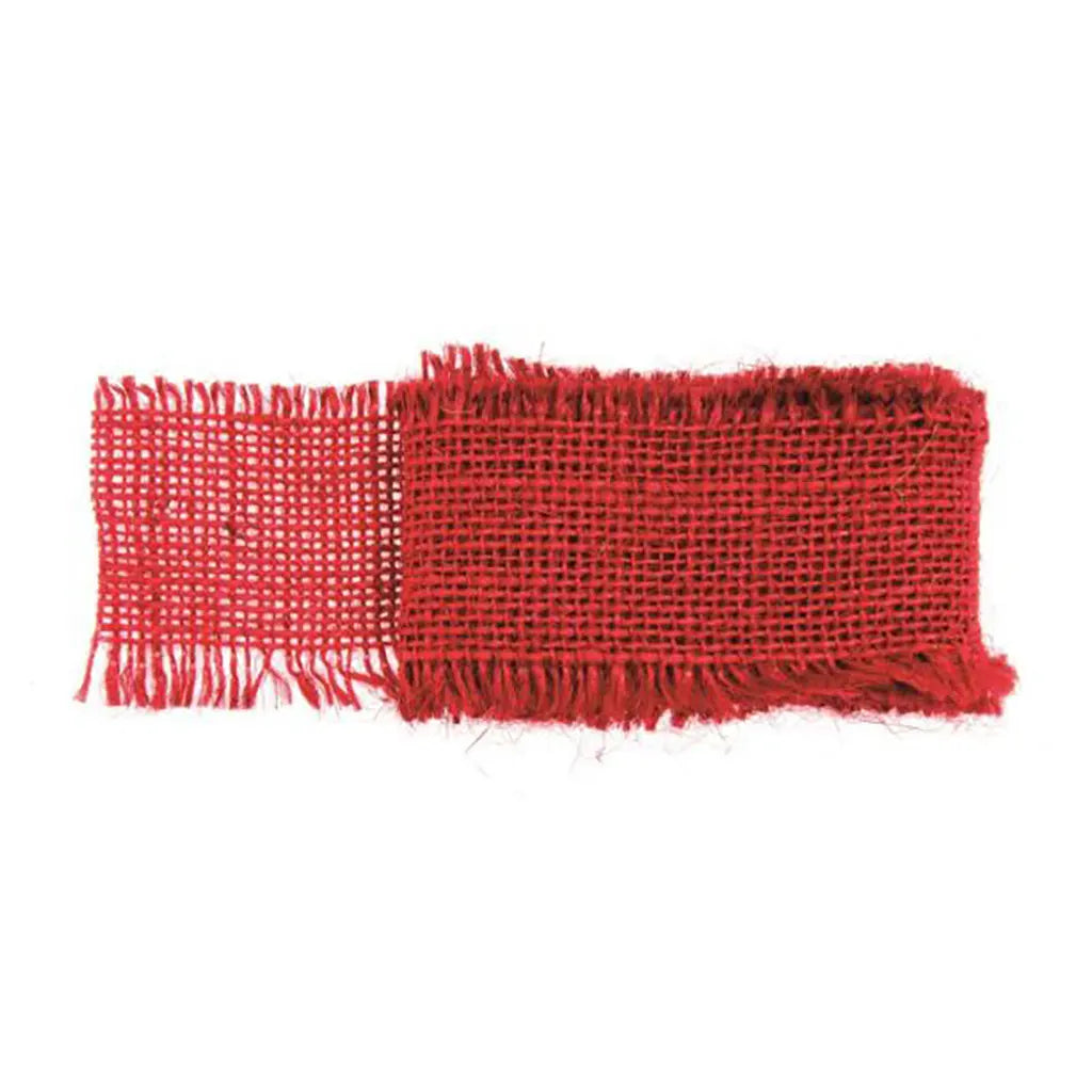 Jute Ribbon 40mm 1m, Red