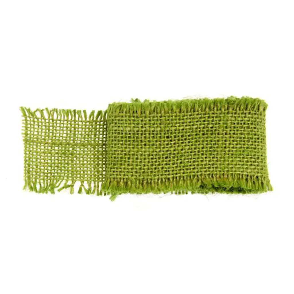 Jute Ribbon 40mm 1m, Apple Green