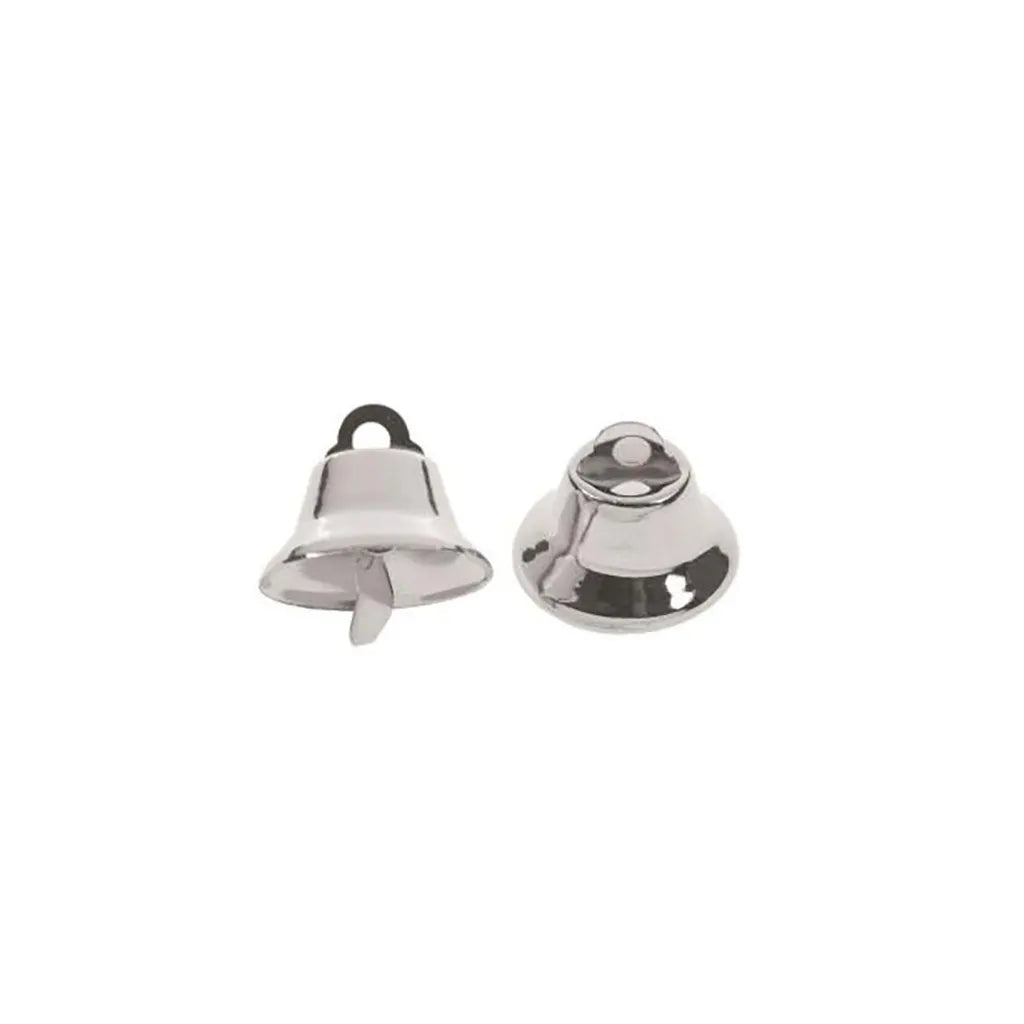 Metal Bells Brilliant Silver 30mm, 6pcs
