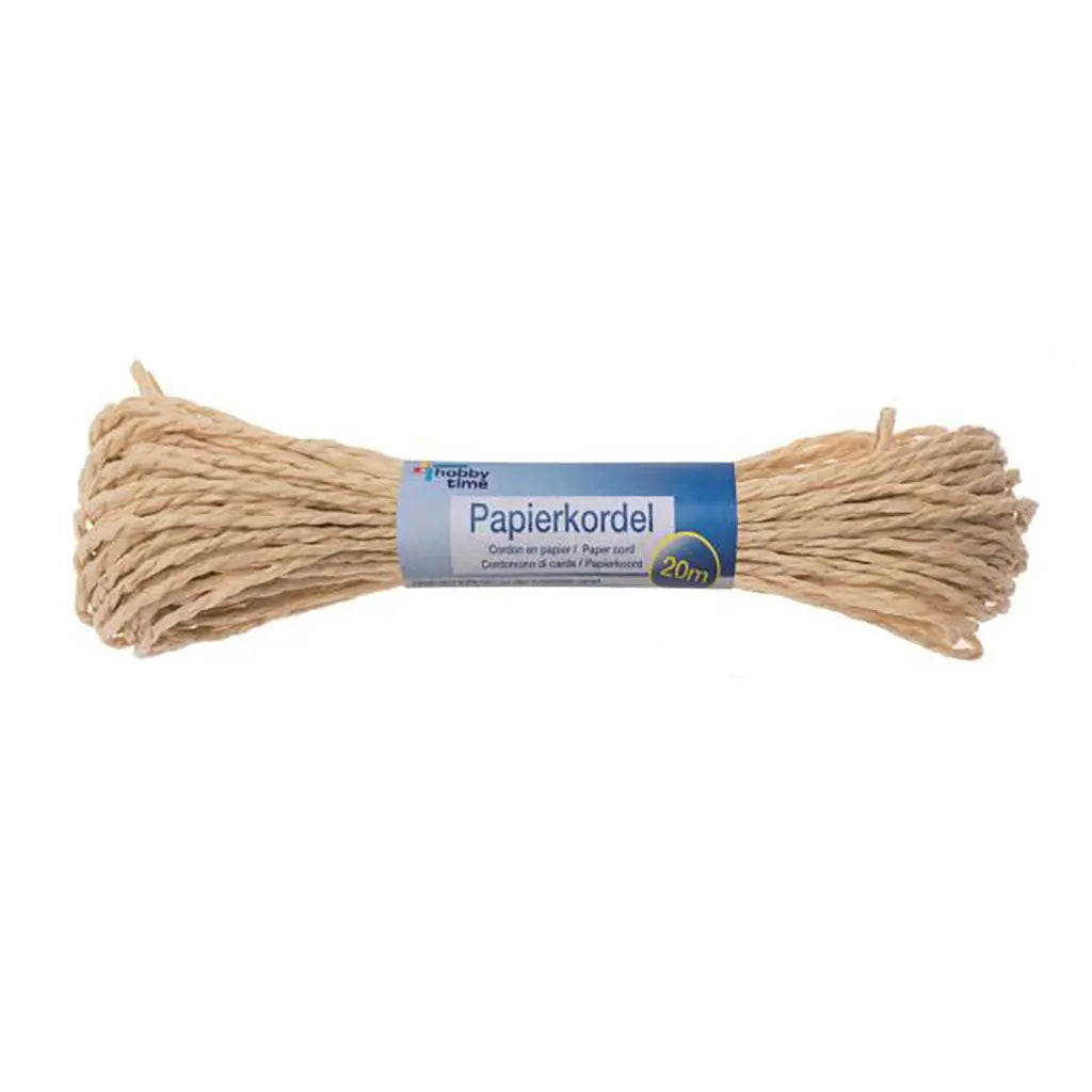 Paper Cord 20Mx1mm, Natural