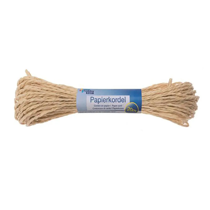 Paper Cord 20Mx1mm, Natural