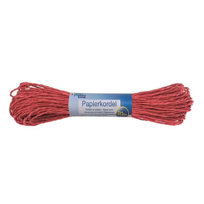 Paper Cord 20Mx1mm, Red