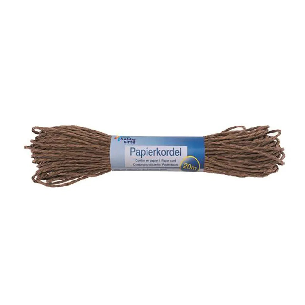 Paper Cord 20Mx1mm, Brown