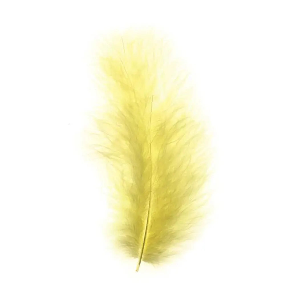 Marabou Feathers 15pcs, Yellow