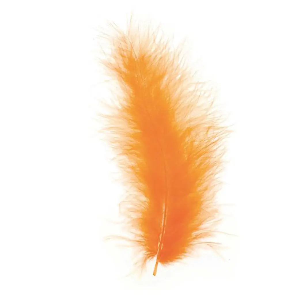 Marabou Feathers 15pcs, Orange