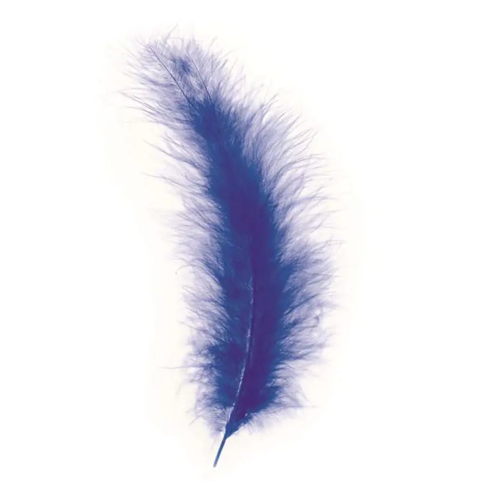 Marabou Feathers 15pcs, Blue