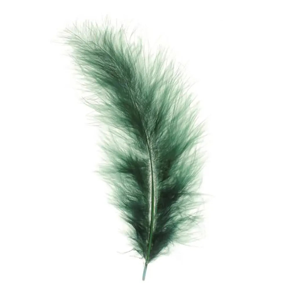 Marabou Feathers 15pcs, Dark Green