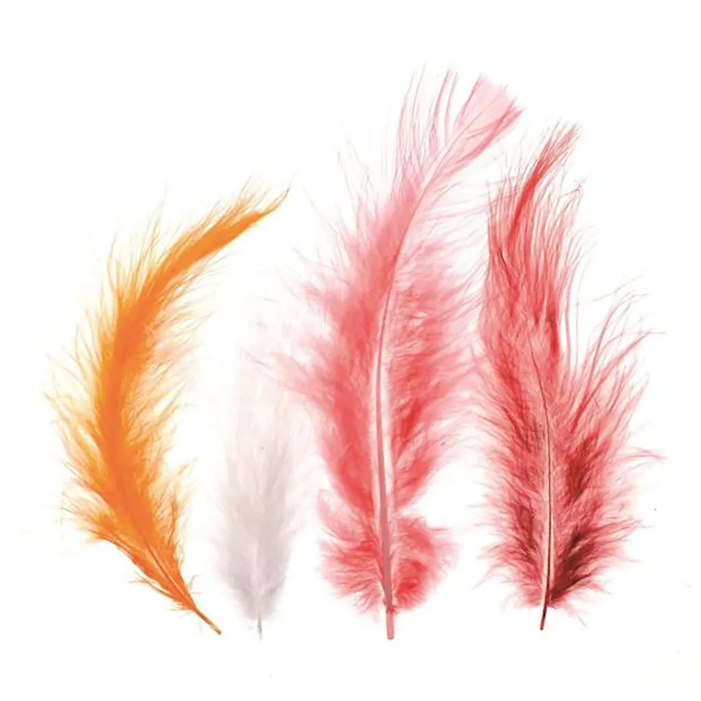 Marabou Feathers 15pcs, Mix
