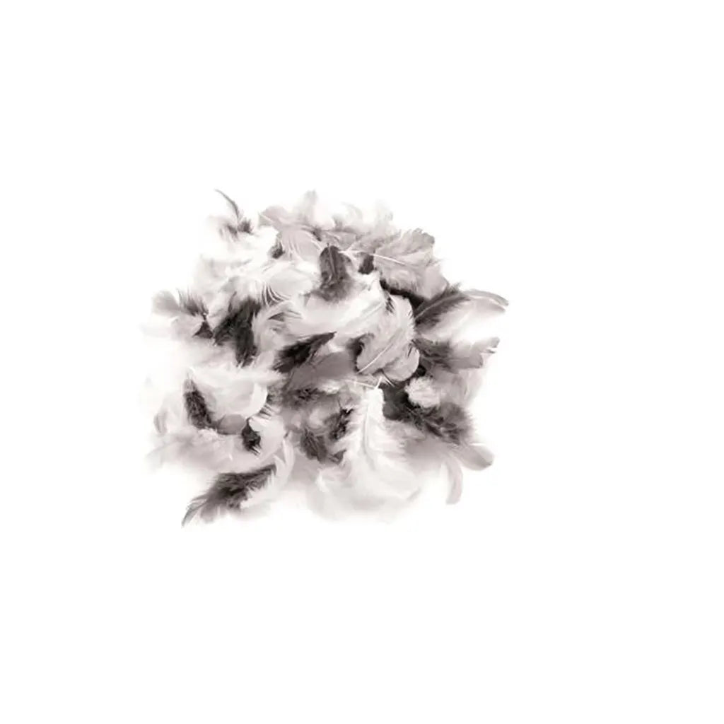 Deco Feathers 10G, White-Black-Grey