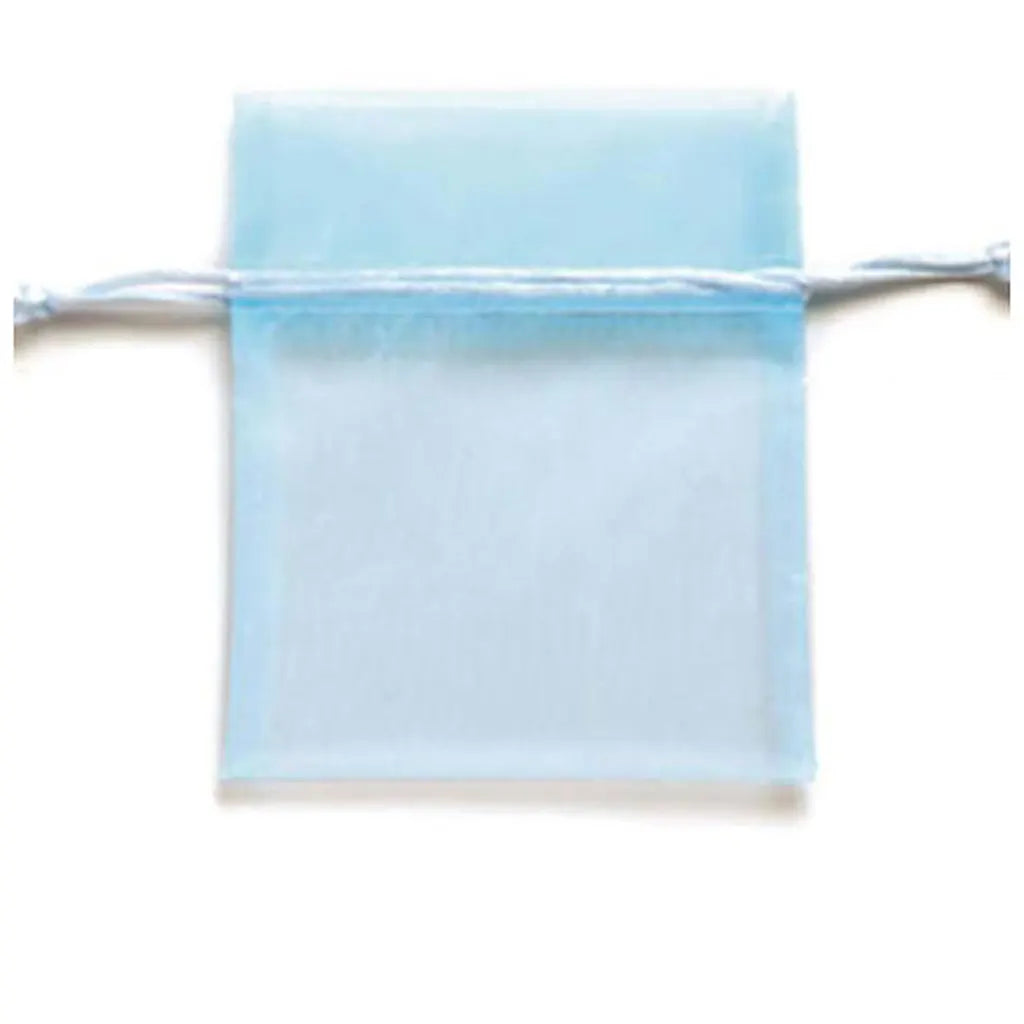 Organza Bag 10x12.5cm 5pcs, Light Blue