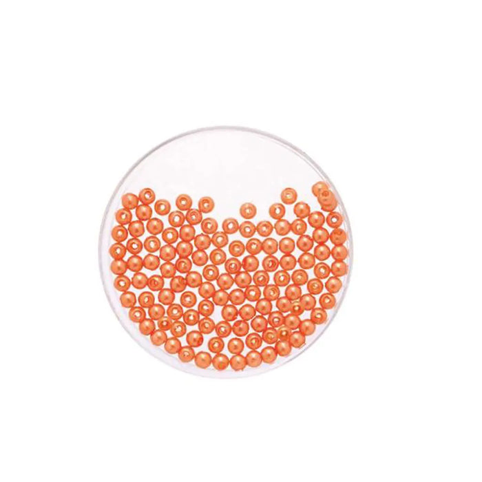 Wax Beads 4mm 100pcs, Orange