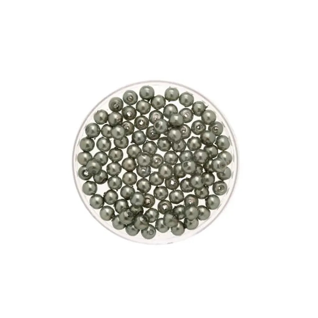 Wax Beads 4mm 100pcs, Fir-Green