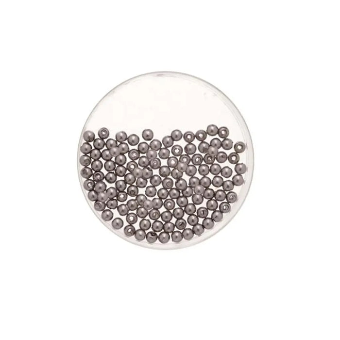 Wax Beads 4mm 100pcs, Grey