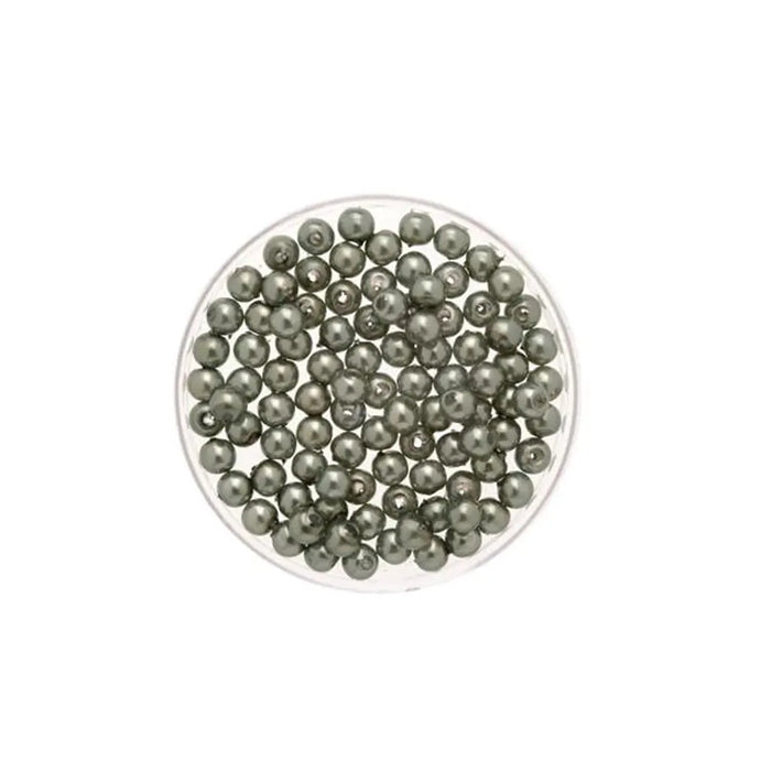 Wax Beads 6mm 60pcs, Fir-Green