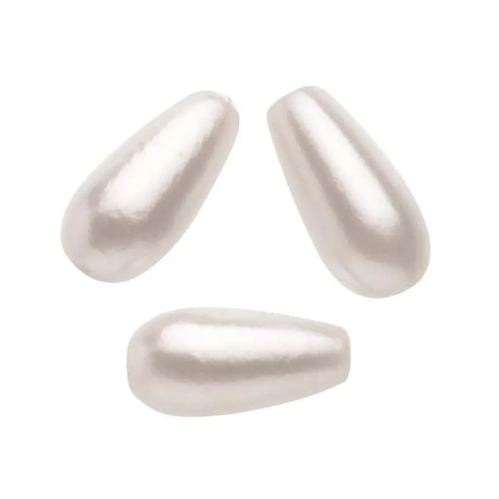 Wax Drops 6x3mm 45pcs, White