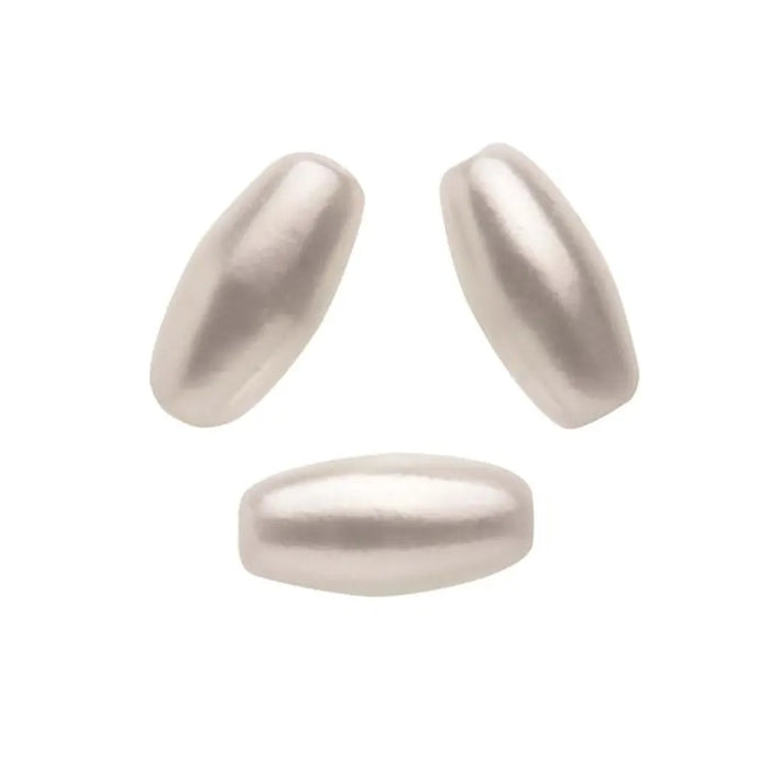 Wax Olives 6x3mm 45pcs, White