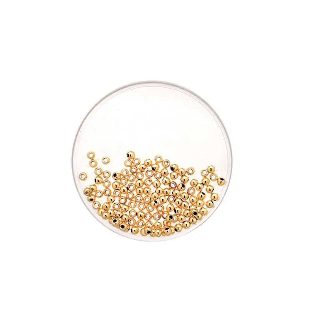 Metallic Beads 5mm 60pcs, Gold