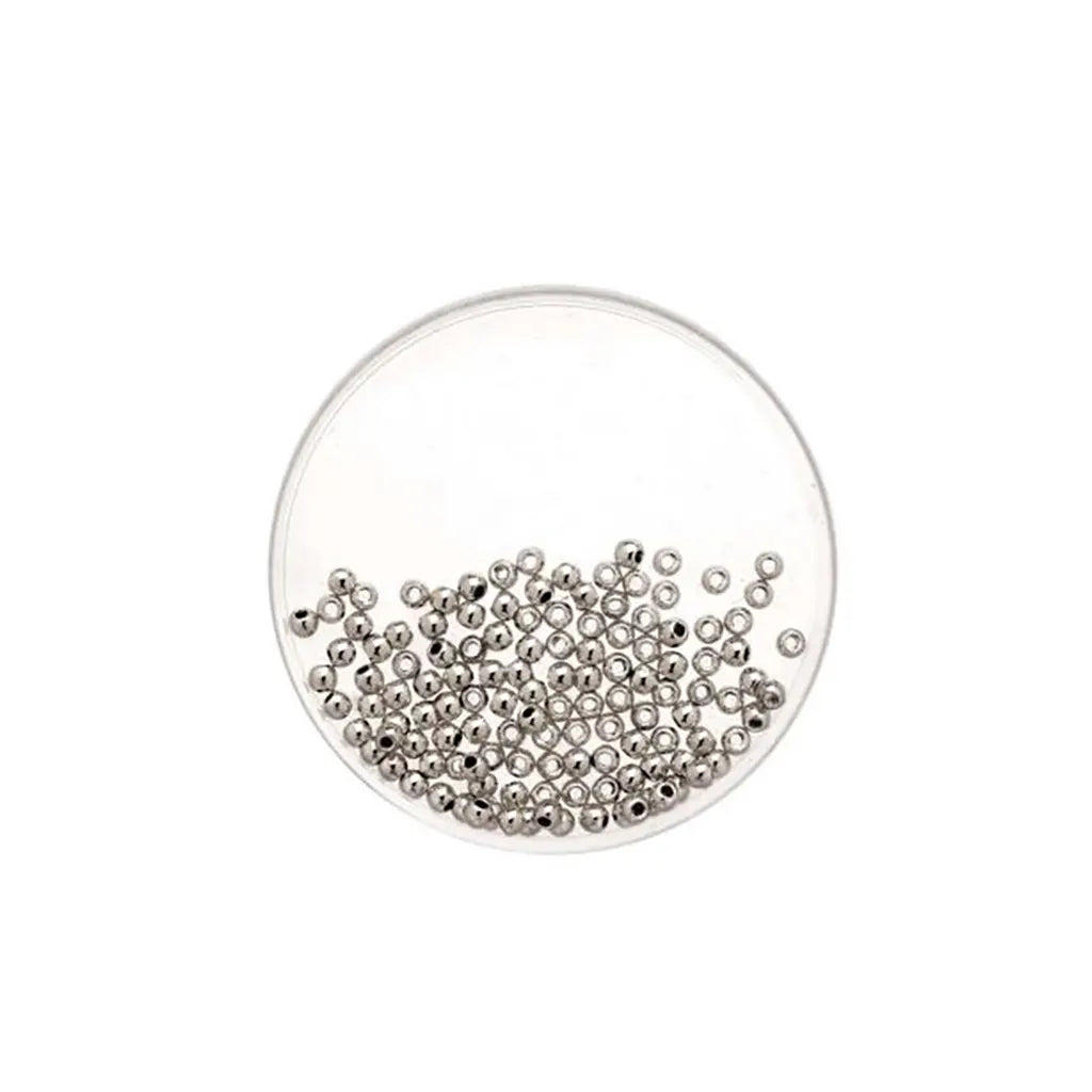 Metallic Beads 10mm 10pcs, Silver