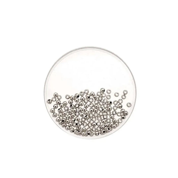 Metallic Beads 10mm 10pcs, Silver