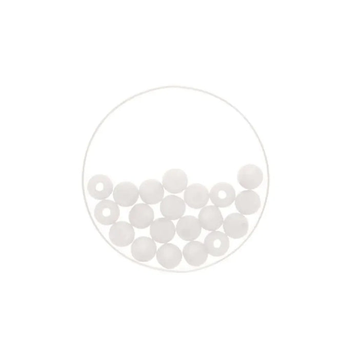Bead 6mm Polaris Mat 20pcs, White