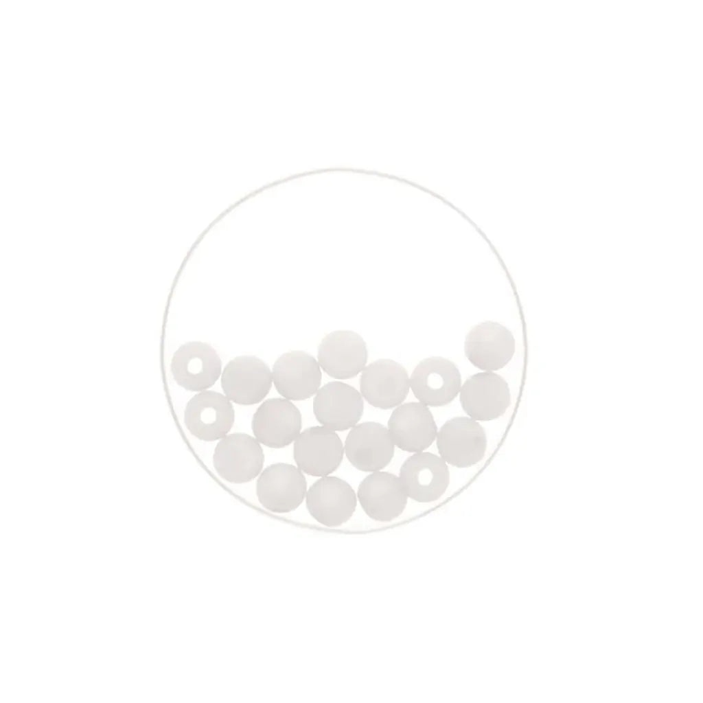 Bead 6mm Polaris Mat 20pcs, White
