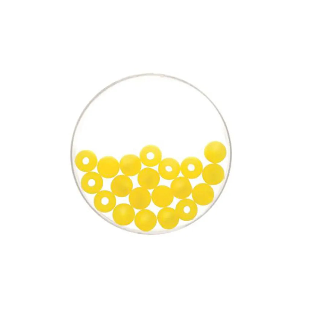 Bead 6mm Polaris Mat 20pcs, Yellow