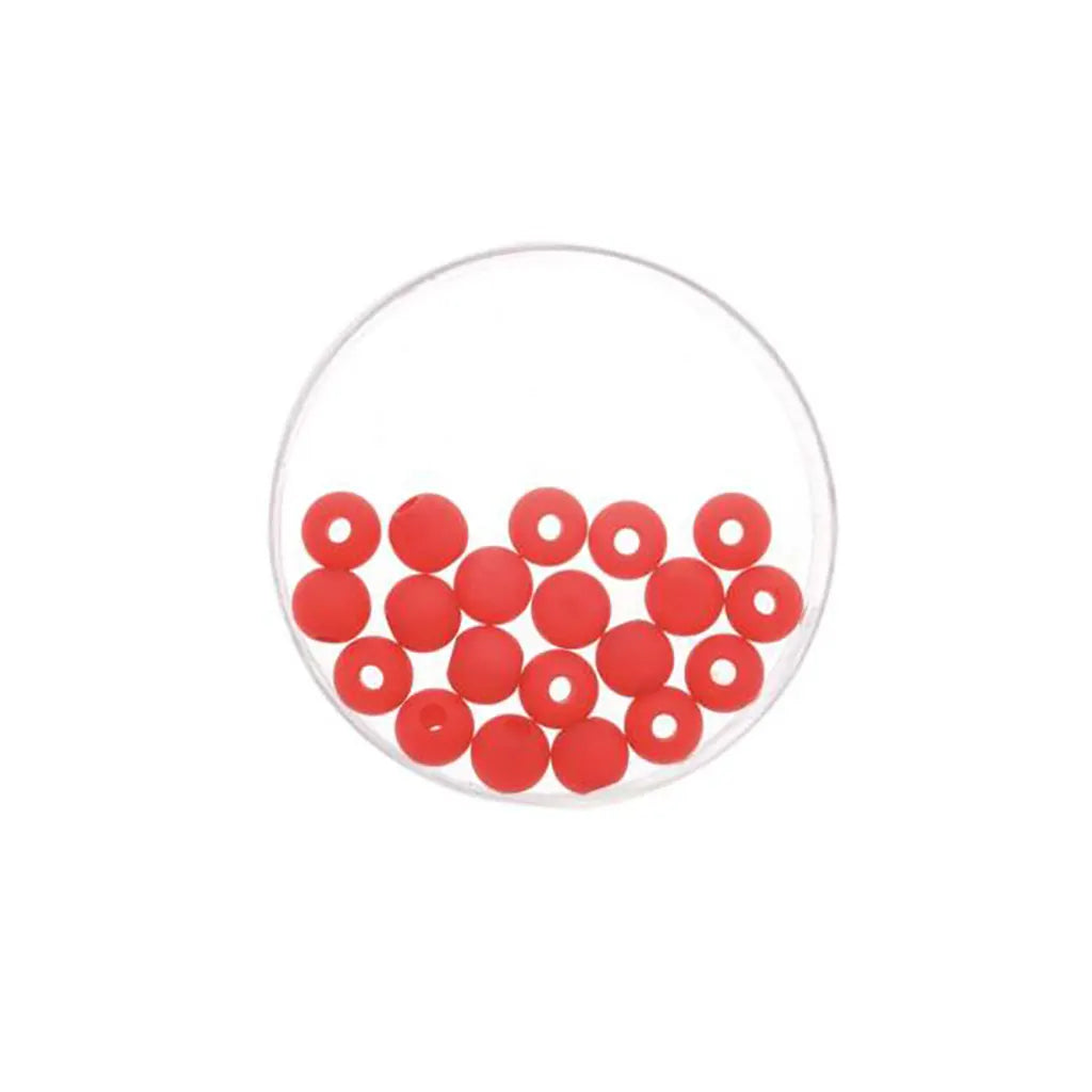 Bead 6mm Polaris Mat 20pcs, Red