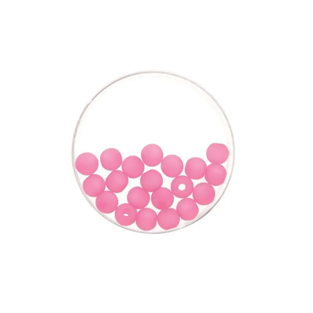 Bead 6mm Polaris Mat 20pcs, Pink